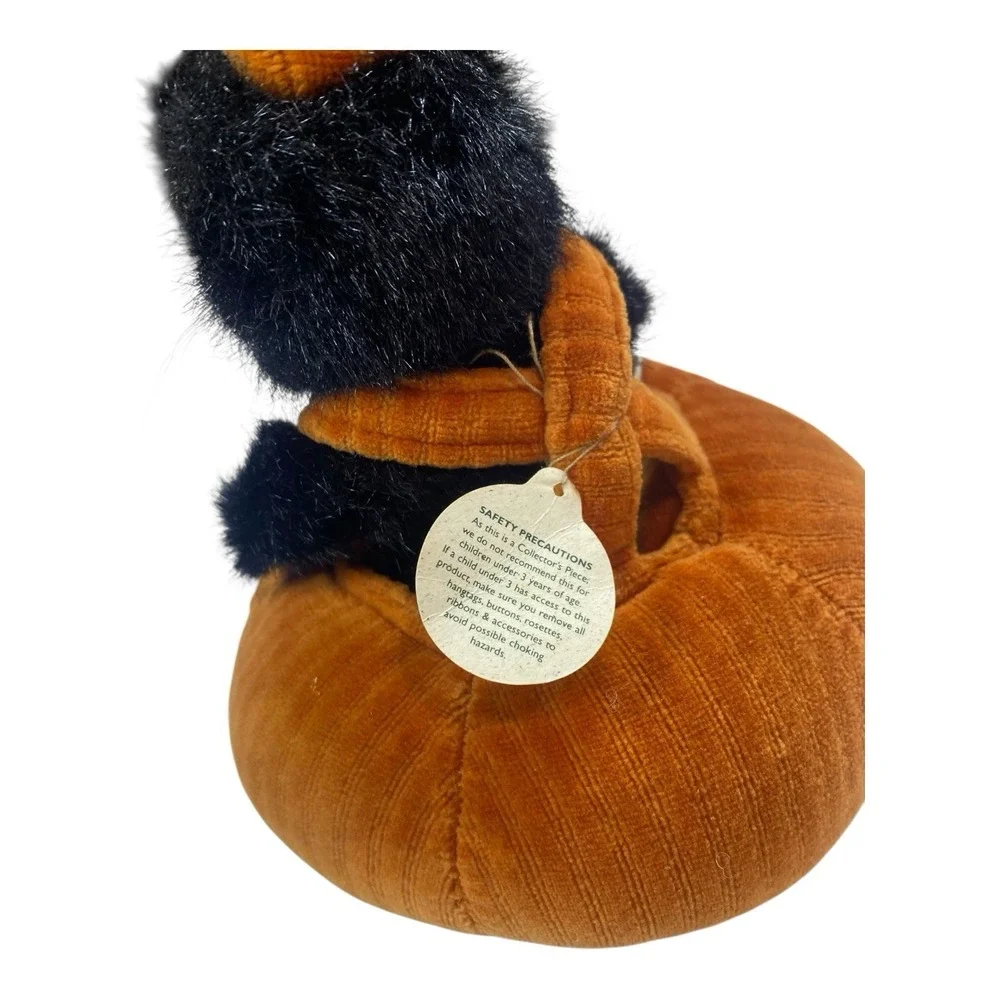 Vintage Boyds Bears Black Cat Plush Inkly Boocat Pumpkin‎ Costume Stuffed Animal